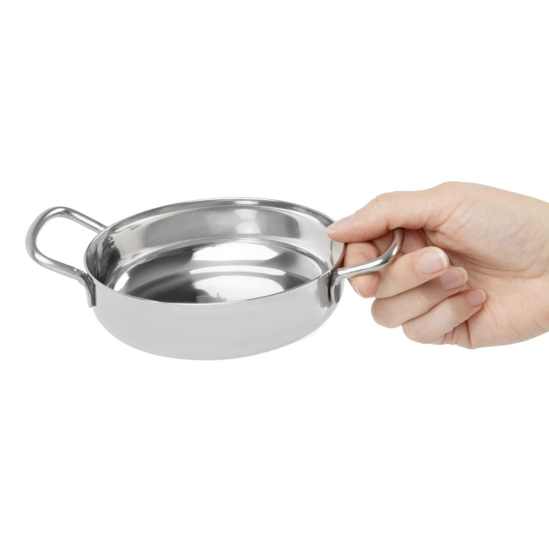 Plat en inox double poignée Olympia Table Presentation 125 mm — HY100