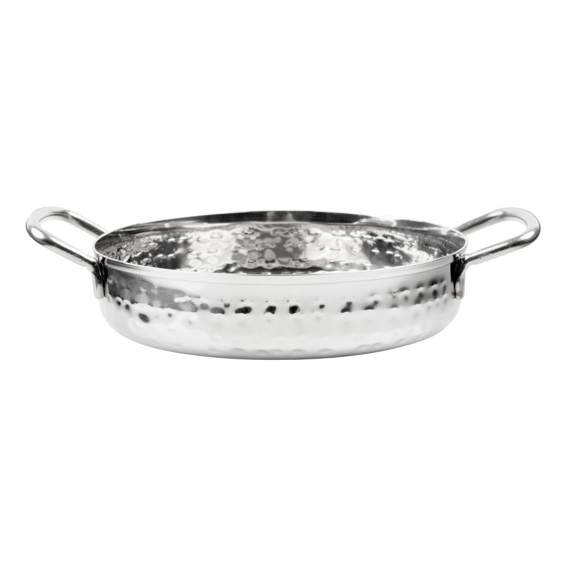 Plat double poignée en inox martelé Olympia Table Presentation 125mm — HY110