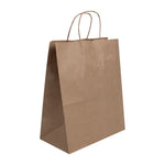 Grands sacs en papier avec poignée torsadée Fiesta Recyclable marron (lot de 250) — HY766