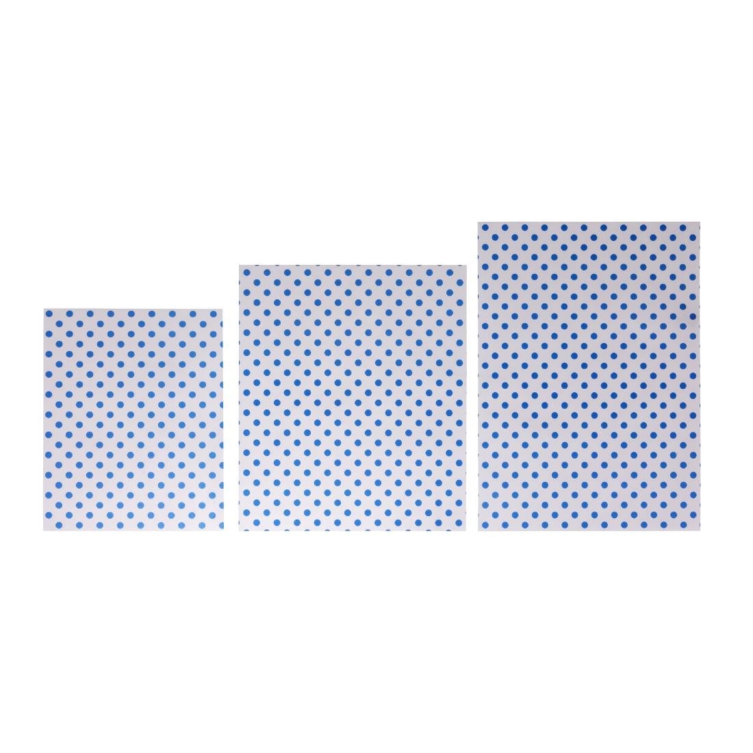 Papier d'emballage burger Fiesta Compostable points bleus 250x350 (lot de 200) — HY792