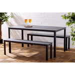 Bancs à lattes Bolero Valletta gris (lot de 2) — HZ024