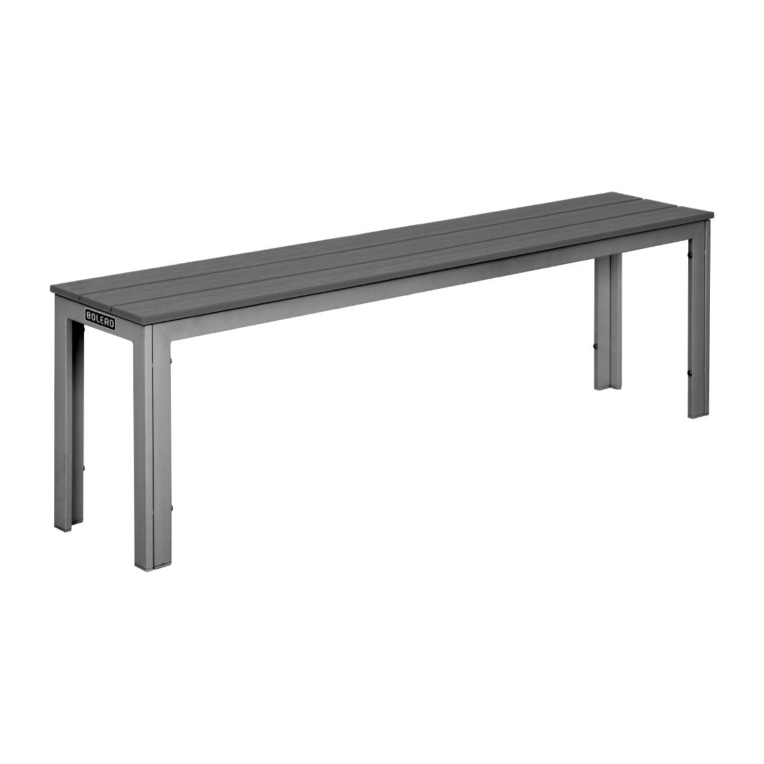 Bancs à lattes Bolero Valletta gris (lot de 2) — HZ024
