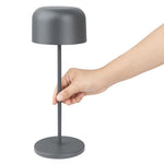 Lampe de table avec abat-jour rond Olympia Lucca grise 300mm — HZ211