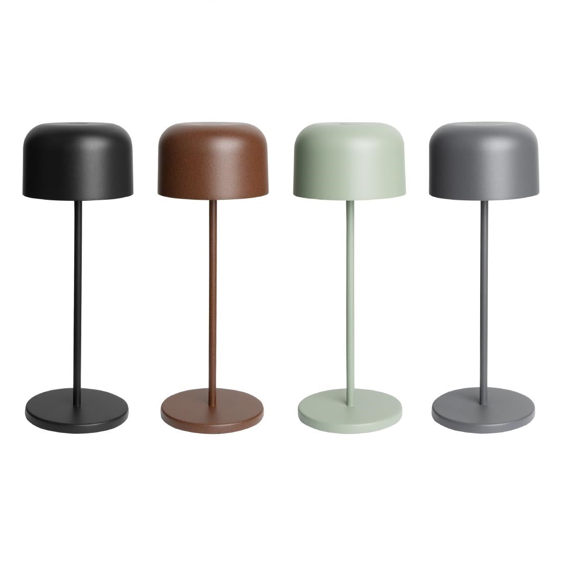 Lampe de table avec abat-jour rond Olympia Lucca grise 300mm — HZ211
