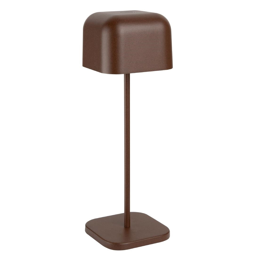 Lampe de table avec abat-jour carré Olympia Lucca marron 300mm — HZ213