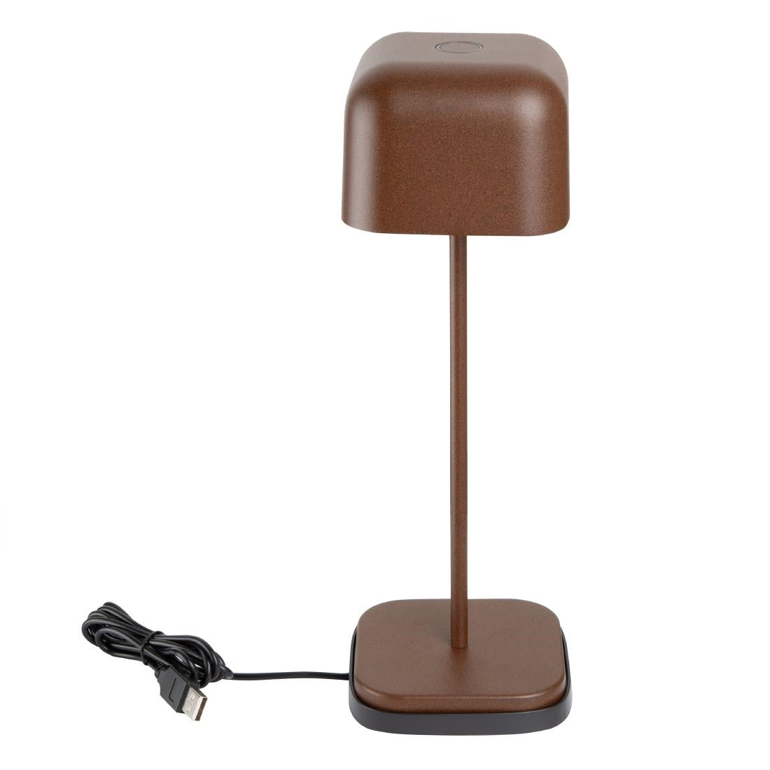 Lampe de table avec abat-jour carré Olympia Lucca marron 300mm — HZ213