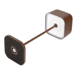 Lampe de table avec abat-jour carré Olympia Lucca marron 300mm — HZ213