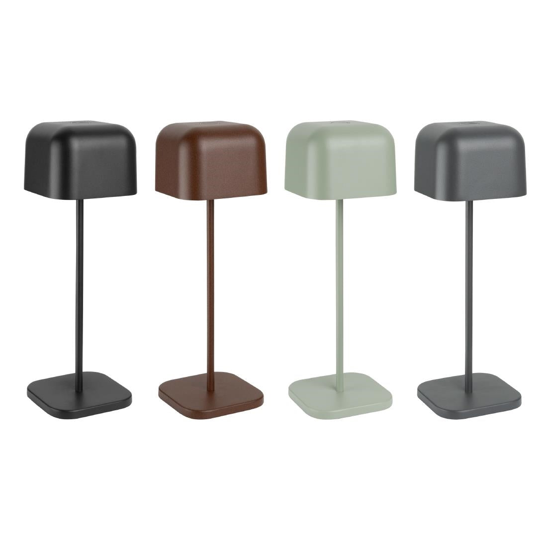 Lampe de table avec abat-jour carré Olympia Lucca marron 300mm — HZ213