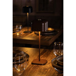 Lampe de table avec abat-jour carré Olympia Lucca marron 300mm — HZ213