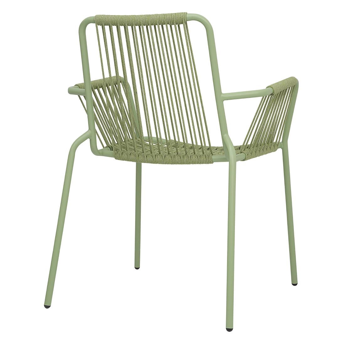 Fauteuils design corde Bolero Melbourne vert clair (lot de 4) — HZ219