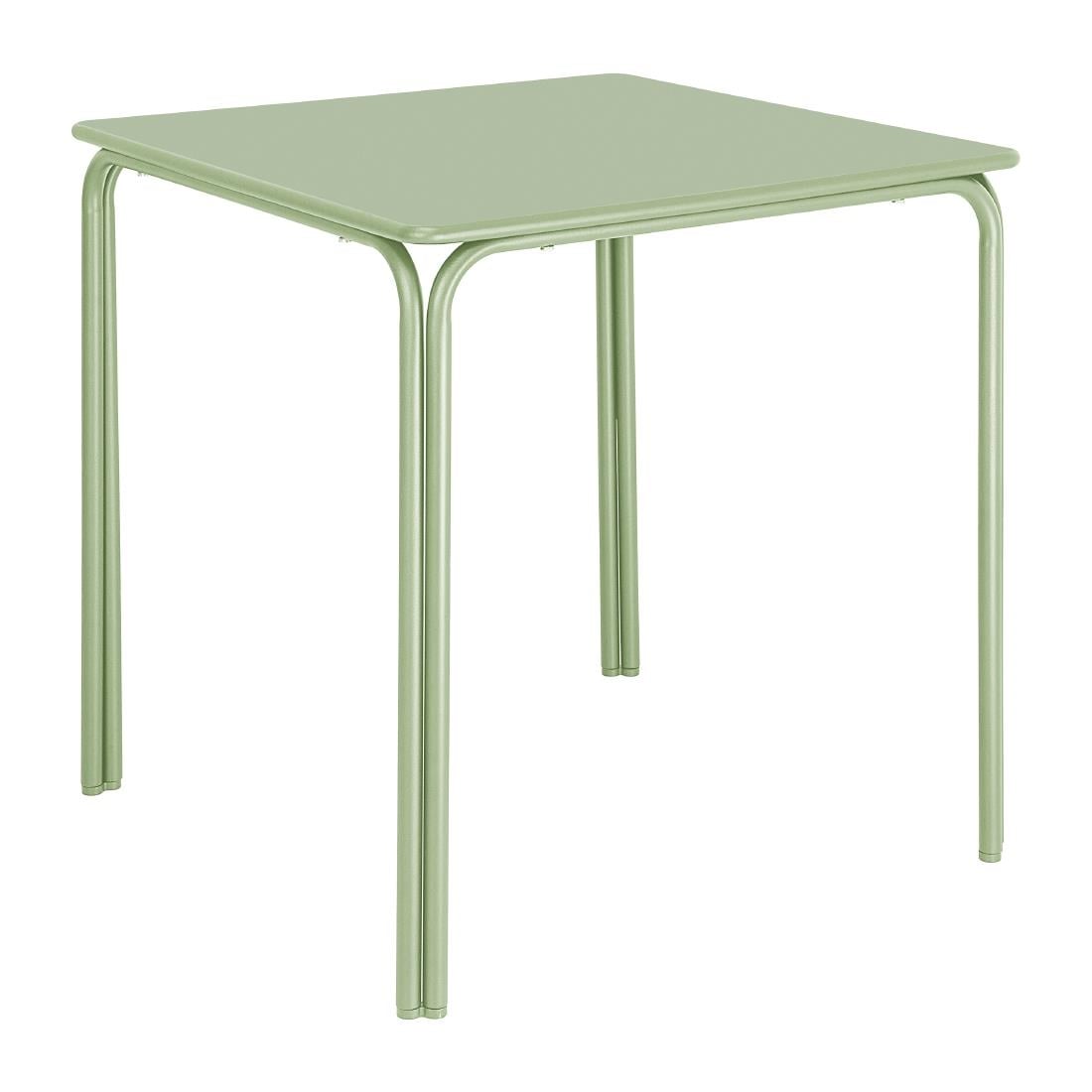 Table carrée en acier Bolero Adeline 700mm vert clair — HZ357