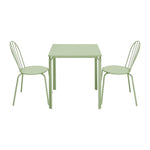Table carrée en acier Bolero Adeline 700mm vert clair — HZ357