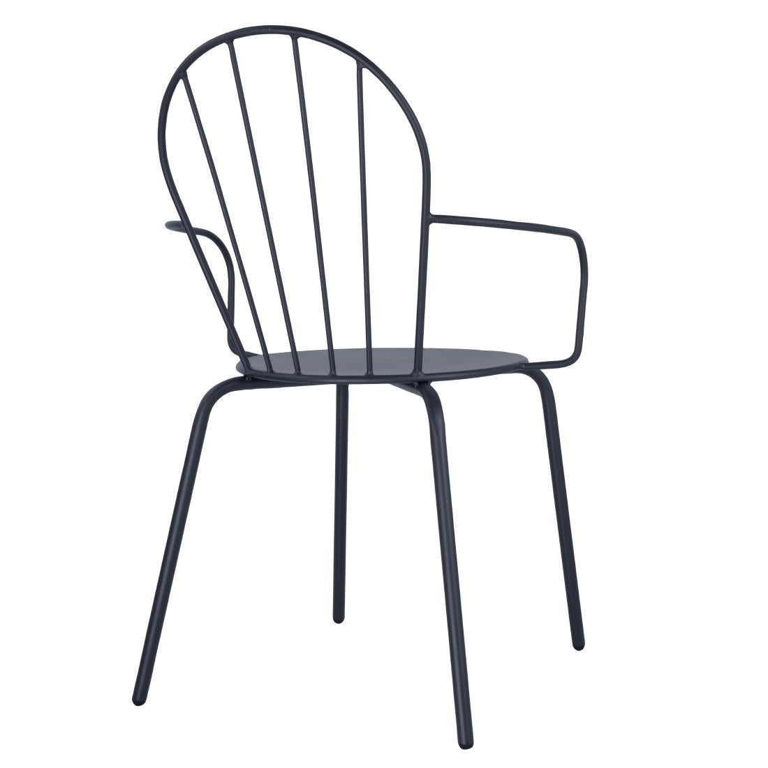 Fauteuils Bolero Adeline bleu ardoise (lot de 4) — HZ358