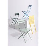 Chaises de terrasse pliantes en acier Bolero vert clair (lot de 2) — FT270