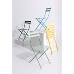 Chaises de terrasse pliantes en acier Bolero Perth jaunes (lot de 2) — HZ365