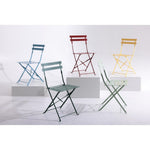 Chaises de terrasse en acier Bolero rouges (lot de 2) — GH555