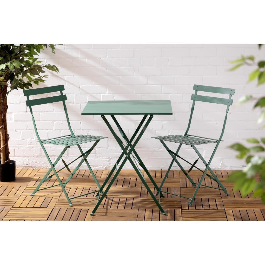 Table carrée de terrasse Bolero Perth verte 600mm — HZ366