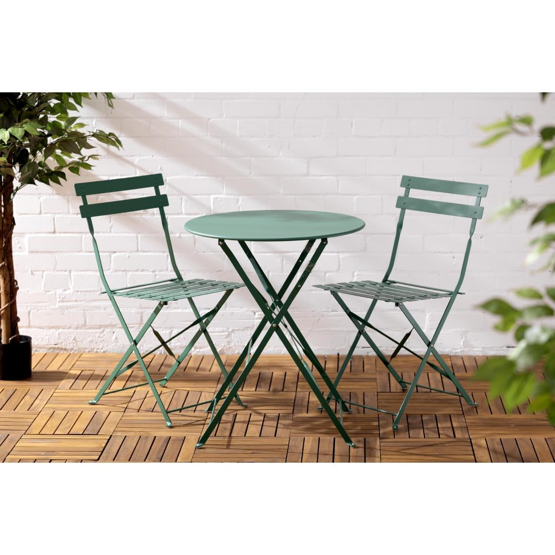 Table ronde de terrasse Bolero Perth verte 600mm — HZ367