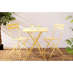 Chaises de terrasse pliantes en acier Bolero Perth jaunes (lot de 2) — HZ365