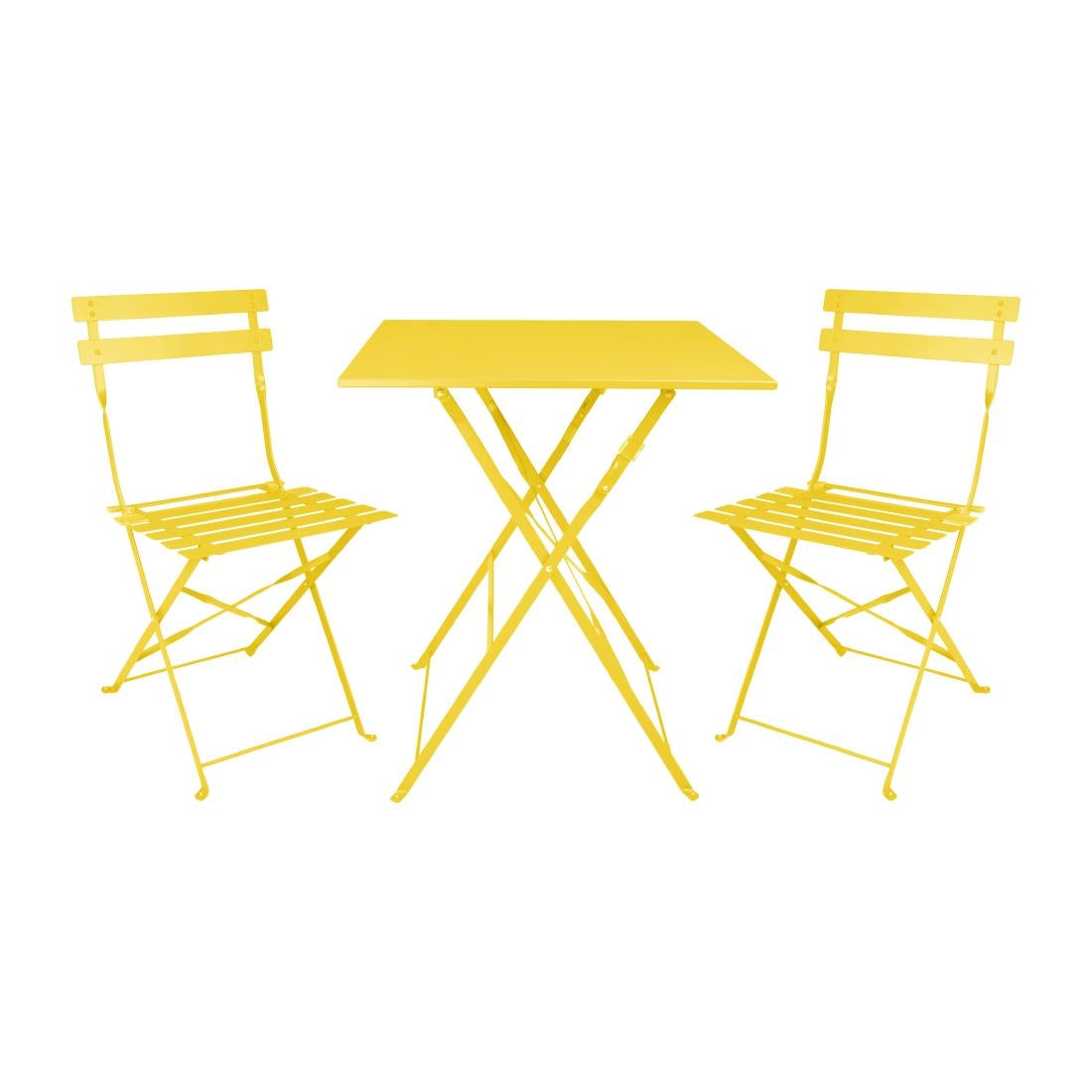 Table carrée de terrasse Bolero Perth jaune 600mm — HZ368