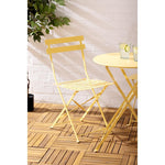 Chaises de terrasse pliantes en acier Bolero Perth jaunes (lot de 2) — HZ365