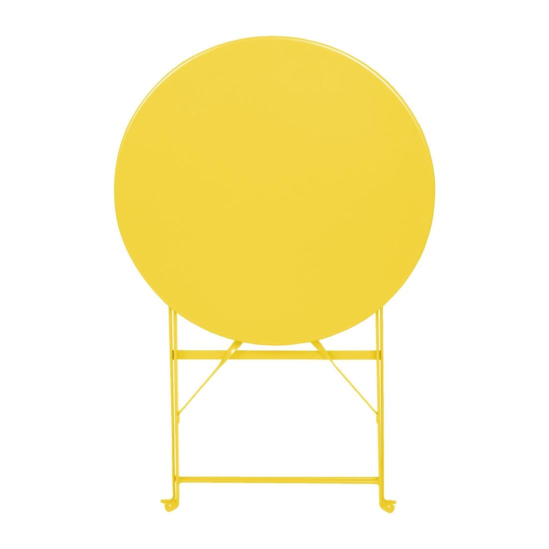 Table ronde de terrasse Bolero Perth jaune 600mm — HZ369
