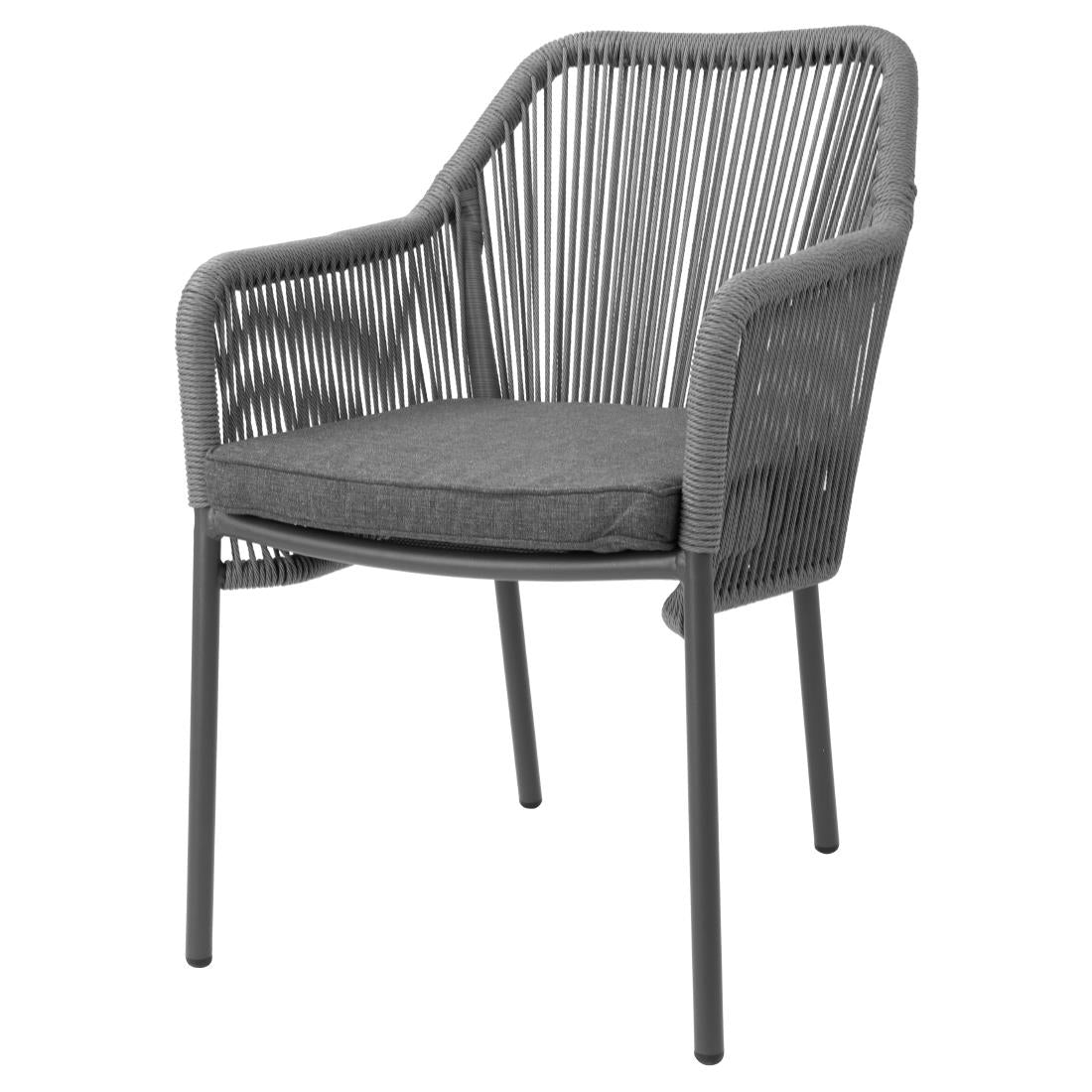 Fauteuils d'extérieur en rotin PE tressé Bolero Bay anthracite (lot de 2) — HZ597