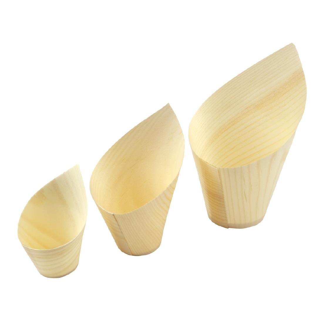 Coupelles obliques en bois FSC® Sier Disposables 220ml (lot de 30) — HZ706
