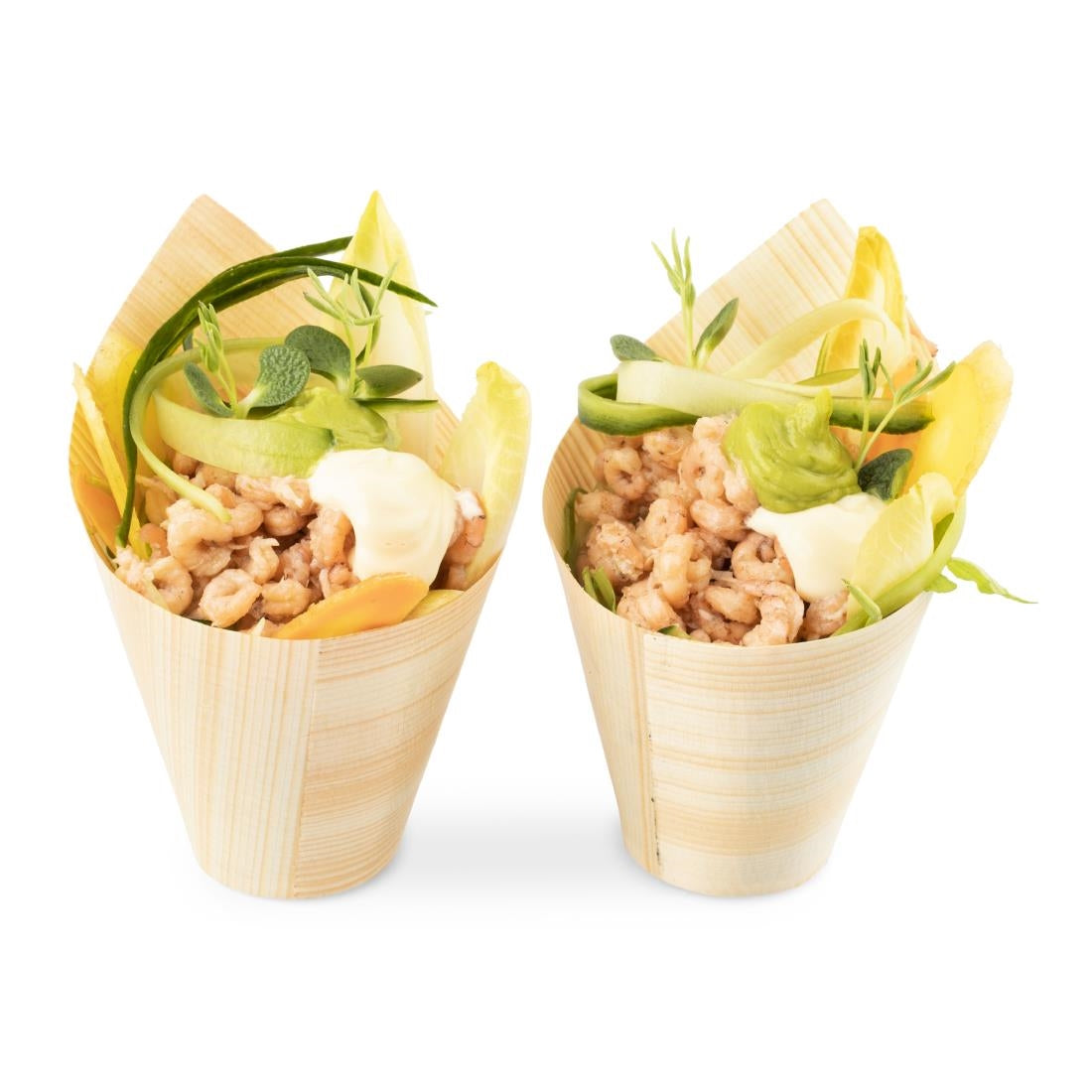 Coupelles obliques en bois FSC® Sier Disposables 220ml (lot de 30) — HZ706