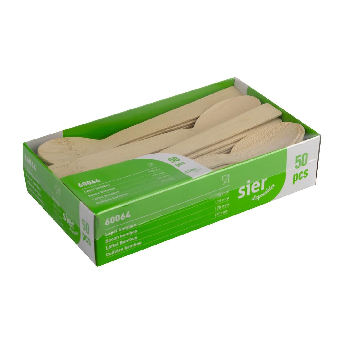 Cuillères en bambou Sier Disposables 170 mm (lot de 50) — HZ712