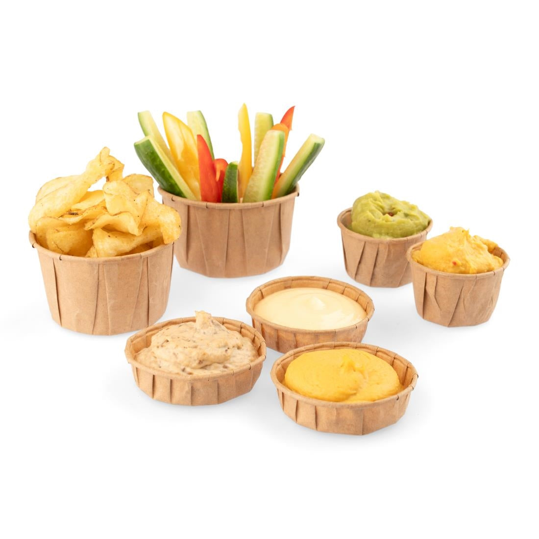 Pots ronds en papier FSC® Sier Disposables marron 37ml (lot de 200) — HZ718