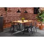 Bolero Bistro Curve Fauteuils Gunmetal (lot de 4) — HZ807