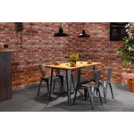 Bolero Bistro Curve Fauteuils Gunmetal (lot de 4) — HZ807