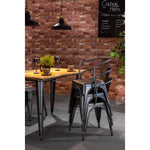 Bolero Bistro Curve Fauteuils Gunmetal (lot de 4) — HZ807