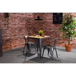 Bolero Bistro Curve Fauteuils Gunmetal (lot de 4) — HZ807