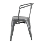 Bolero Bistro Curve Fauteuils Gunmetal (lot de 4) — HZ807