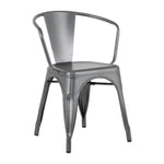 Bolero Bistro Curve Fauteuils Gunmetal (lot de 4) — HZ807