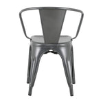 Bolero Bistro Curve Fauteuils Gunmetal (lot de 4) — HZ807