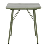 Table pliante à lattes carrée en acier Bolero Amalfi 700 mm vert olive — HZ820