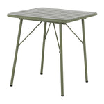 Table pliante à lattes carrée en acier Bolero Amalfi 700 mm vert olive — HZ820