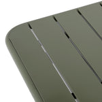 Table pliante à lattes carrée en acier Bolero Amalfi 700 mm vert olive — HZ820