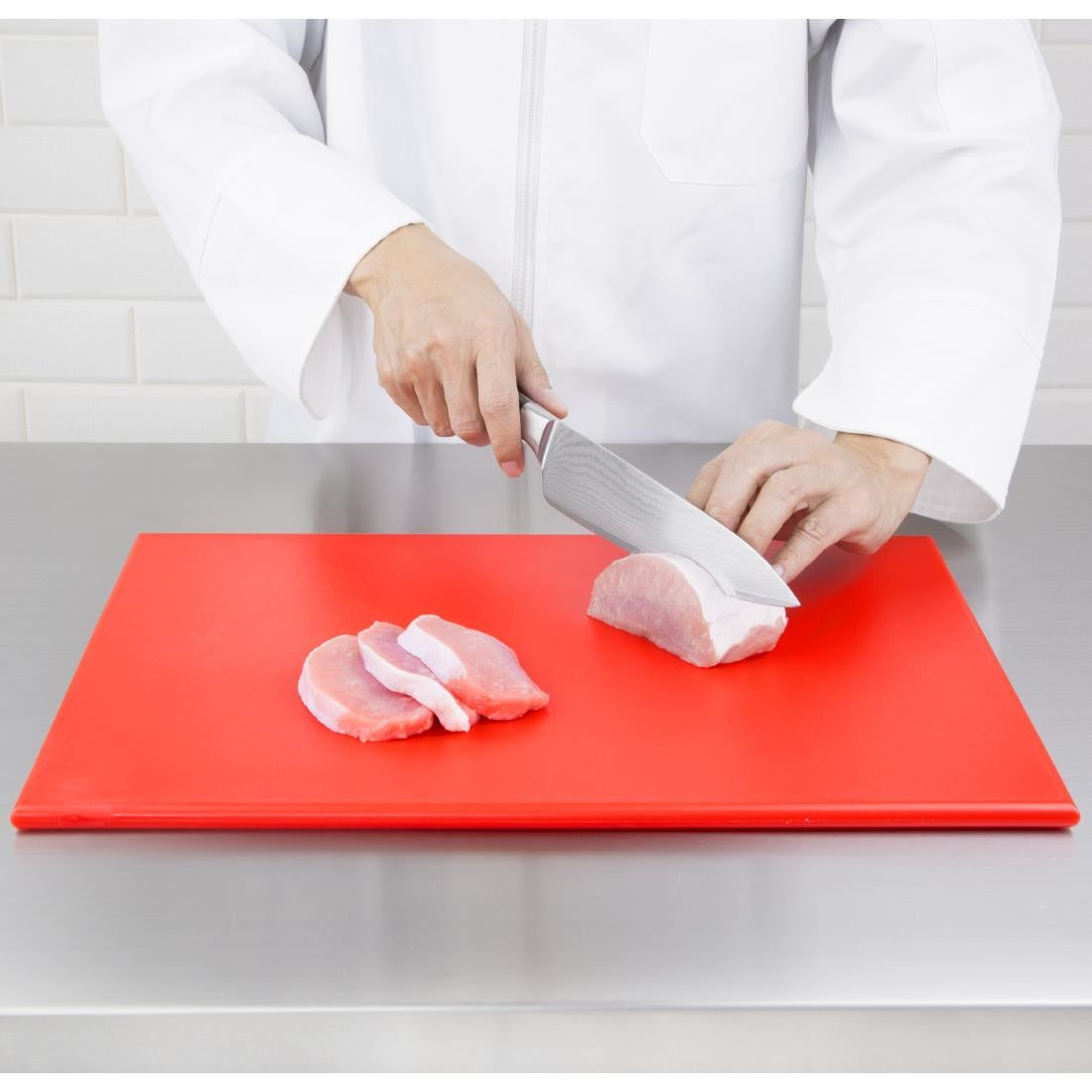 Planche à découper standard haute densité Hygiplas rouge — J010
