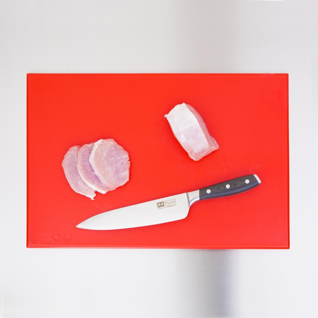 Planche à découper standard haute densité Hygiplas rouge — J010