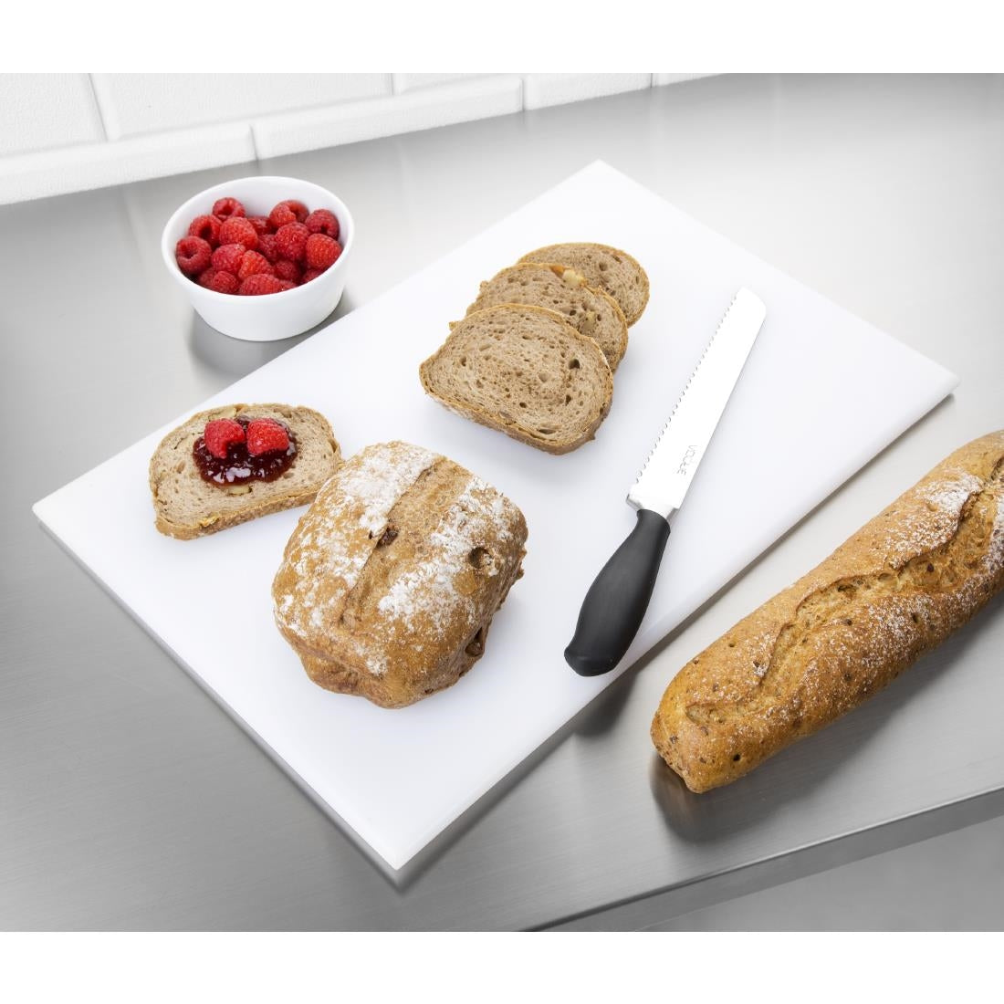 Planche à découper standard haute densité Hygiplas blanche — J016