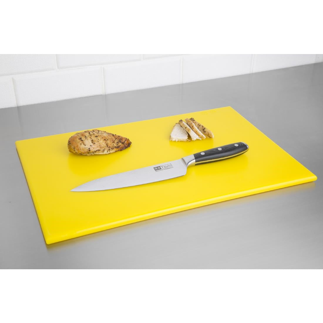 Planche à découper standard haute densité Hygiplas jaune — J020