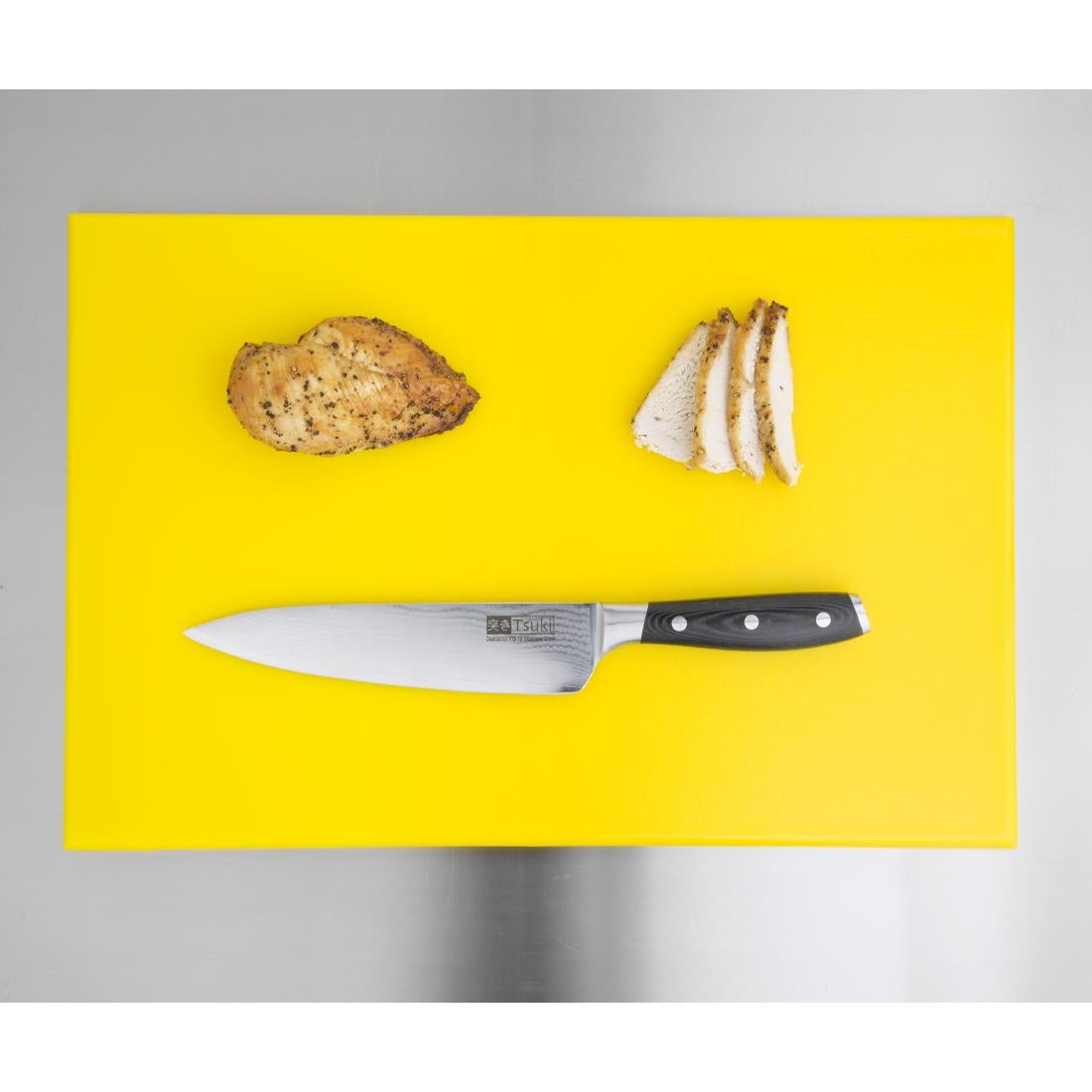 Planche à découper standard haute densité Hygiplas jaune — J020