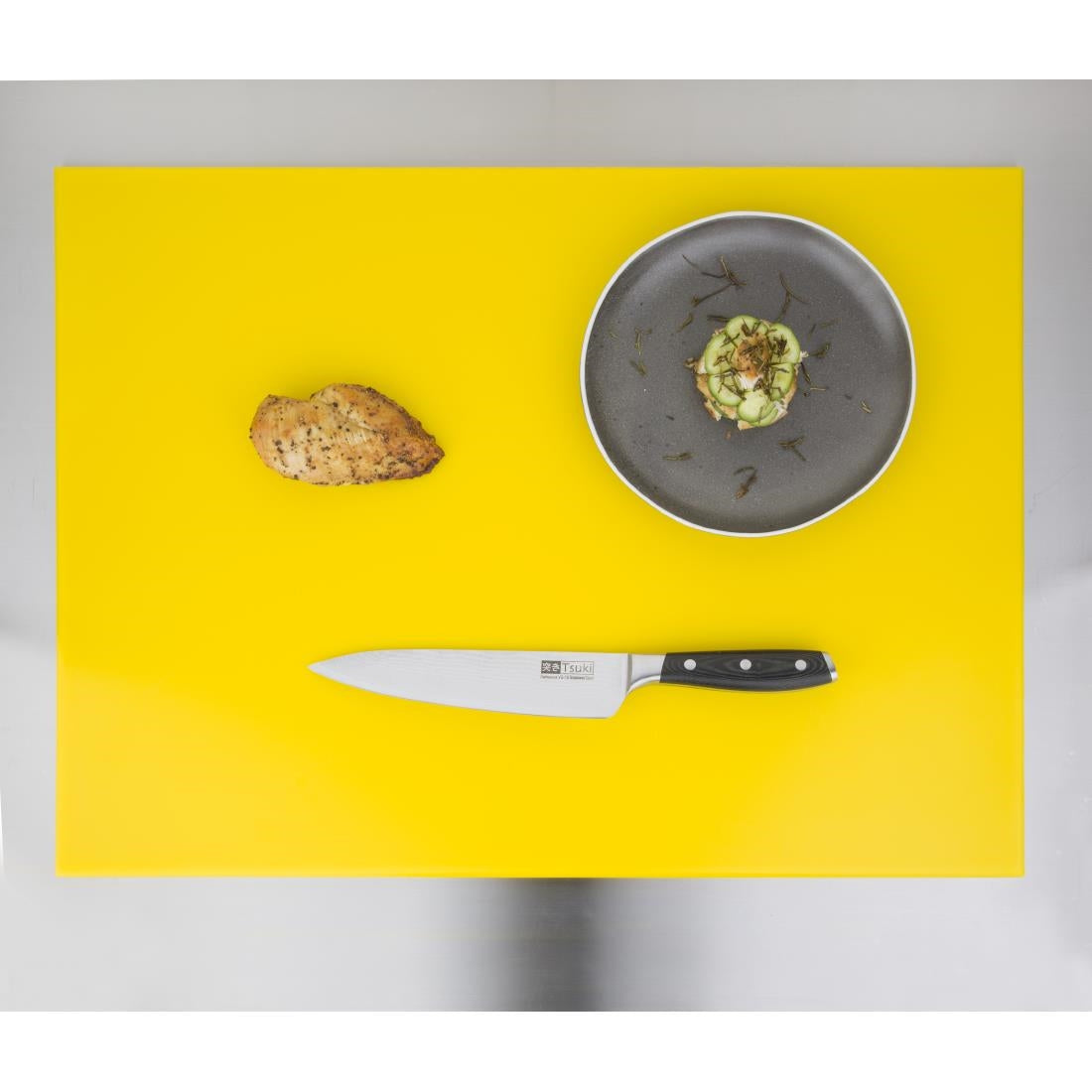 Grande planche à découper haute densité Hygiplas jaune — J021