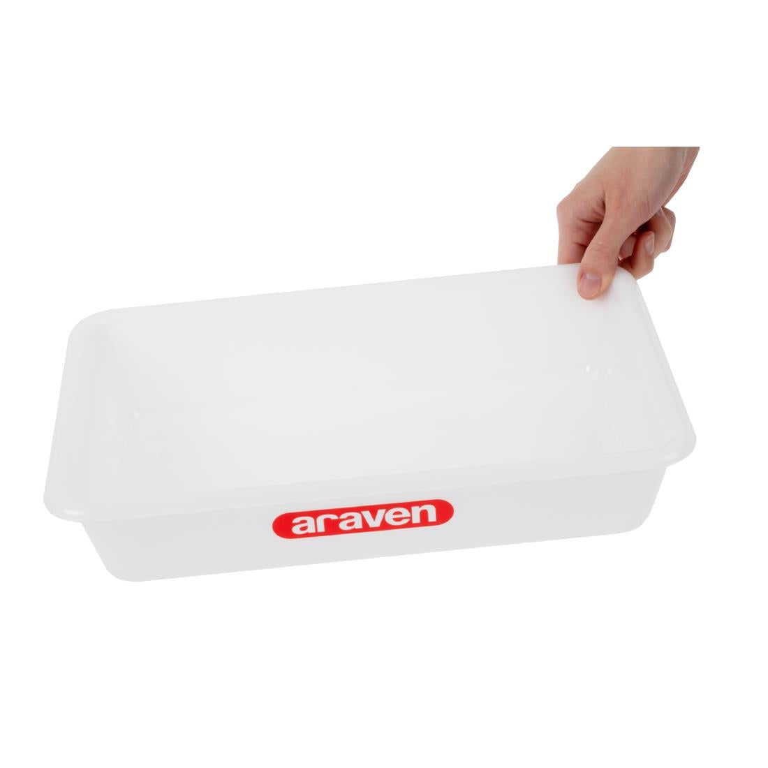 Bac alimentaire peu profond Araven transparent 345mm — J209
