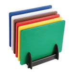 Offre spéciale : Ensemble Hygiplas de planches à découper en polyéthylène basse densité et couteaux (lot de 6 planches et 6 couteaux) — S122