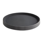 Plateau antidérapant en plastique Olympia Kristallon rond noir 406mm — C558
